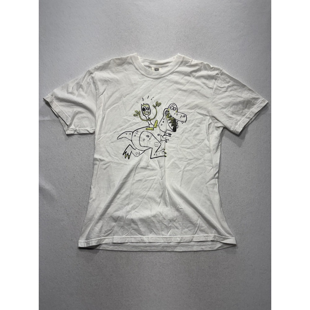 Comfort Colors Shirt Mens Large White Dinosaur Ride Graphic Tee Heavyweight